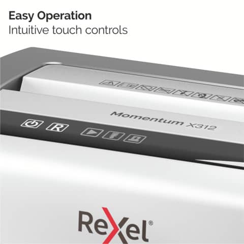 Distruggidocumenti uso moderato Rexel Momentum X312 - P-3 - 23 L - taglio a frammenti 5x42 mm - 2104572EU